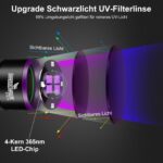 Shadowhawk 365nm UV Taschenlampe 30W – Professionelle Schwarzlichtlampe mit LCD-Display – Bild 3