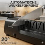 Cookery Elektrischer Messerschärfer 4-Stufen mit Diamantschliff – Professionelle Messerschleifmaschine – Bild 5