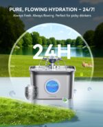 FEELNEEDY 2.8L Katzenbrunnen Edelstahl – Ultraleise Trinkbrunnen mit 4-Stufen-Filtersystem – Bild 3