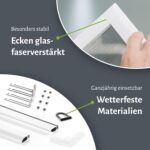 empasa Fliegengitter Fenster 120x140 cm START – Insektenschutz Selbstbausatz Weiss – Bild 4