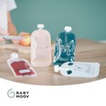 Babymoov ISY Quetschbeutel 150ml – 20er Set wiederverwendbar aus recyceltem Kunststoff – Bild 6