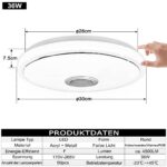 ACXIN 36W LED Deckenlampe Ø30cm – Dimmbar mit RGB, Bluetooth & APP-Steuerung – Bild 2