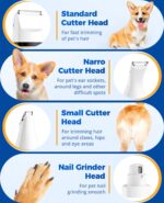 oneisall 4in1 Hundeschermaschine Kabellos – Schermaschine, Pfotentrimmer & Krallenschleifer – Bild 5