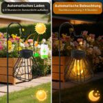 2x Bseical Solar Laternen Außen – Vintage Hängeleuchten IP65 Wetterfest für Garten & Terrasse – Bild 2