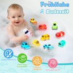 JoiTale 10er Badespielzeug Set mit LED-Lichtern – Lochfrei & Schimmelfest für Babys ab 1 Jahr – Bild 2