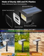 btfarm 8er Set Solarstrahler mit 72 LED – IP65 Gartenleuchten Warmweiss – Bild 3