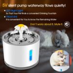 Wilktop Katzen Trinkbrunnen 2,4L mit Aktivkohlefilter & LED – Automatischer Wasserspender für Hunde & Katzen – Bild 5