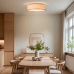 Zedelmaier Deckenlampe Ø38cm mit Leinenstoff – Moderne Deckenleuchte für alle Räume – Bild 7