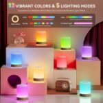 Auxmir LED Nachttischlampe Dimmbar mit Fernbedienung – 3000mAh USB-Akku, 13 Farben, 5 Modi – Bild 2