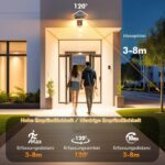 papasbox 32W Aussenwandleuchte mit Bewegungsmelder & Fernbedienung – IP65 Aluminium LED – Bild 5