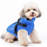 PcEoTllar Wasserdichte Hundejacke mit Geschirr – Reflektierender Wintermantel für kleine Hunde
