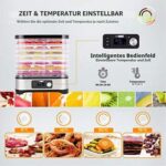 COOCHEER Dörrautomat mit 8 Etagen & Temperaturregelung 50–70°C – Profi-Dehydrator für Fleisch, Obst & Gemüse – Bild 4