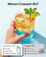EUHOMY LunaArc™ Eiswürfelmaschine – Premium Crescent-Eis in 12 Minuten – Bild 3