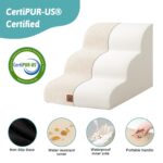 COZY KISS Hundetreppe 3-Stufen 40cm – Gelenkschonende Rampe für kleine Hunde – Bild 4