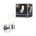 Paulmann Eleon Wandleuchte IP44 – Chrom Satin Wandlampe mit G9-Sockel