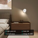 BOBOPAI 12W LED Wandleuchte mit Touch Control – Dimmbar & 360° drehbar für Schlafzimmer – Bild 4