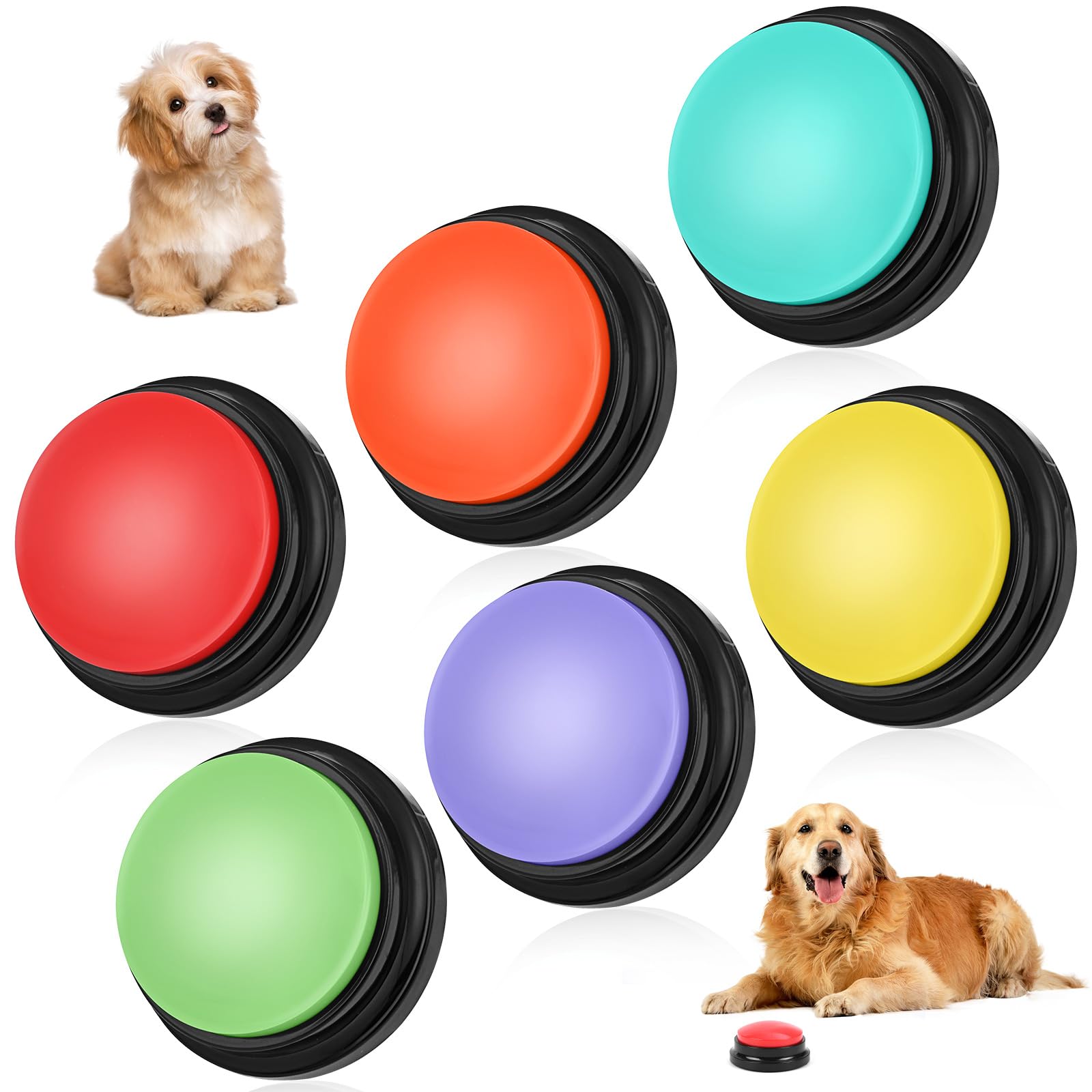 Gaethra 6er-Set Aufnahme-Buttons mit 30-Sekunden-Funktion – Hundetraining & Haustier-Kommunikation