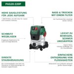 Bosch PAS20-220P Nass- und Trockensauger – 1.200 W Multifunktion für Werkstatt & Heimwerker – Bild 3