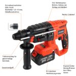 OnlyInNY Akku-Bohrhammer SDS Plus 18V – 3-in-1 Schlagbohrmaschine mit Makita-Kompatibilität – Bild 3