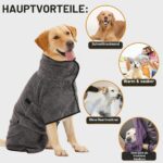 HezzLuv Hundebademantel aus Mikrofaser – Schnelltrocknend & saugfähig für alle Grössen – Bild 5