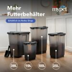 Rotho Archie Tierfutterbehälter 38l – Luftdichter Pet Food Container mit Rollen – Bild 8