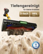 TVTAU Akku Staubsauger 650W 55KPa – Kabelloses Handstaubsauger-System mit Anti-Tangle-Bürste – Bild 2