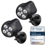 NICREW Bewegungsmelder Aussen 2er Set – PIR Sensor mit 600 Lumen LED für Sicherheit