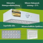 GINUX Solar Wandleuchte mit Bewegungsmelder 350 Lumen – IP65 Ausssenleuchte für Garten & Terrasse – Bild 3