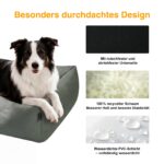 Zedelmaier Hundebett L 90×68cm Olivgrün – Ergonomisches Hundekorb mit abnehmbarem Bezug – Bild 8