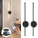 TaoFiaCo 60 cm LED Wandleuchte Akku – kabellos, dimmbar, 2er-Set mit Fernbedienung