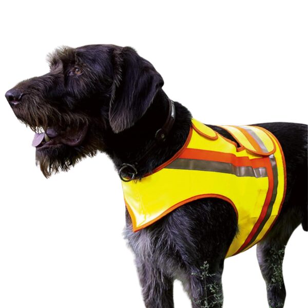 AKAH Reflektorweste Grösse 4 für grosse Vorstehhunde – Sicherheitsweste Gelb