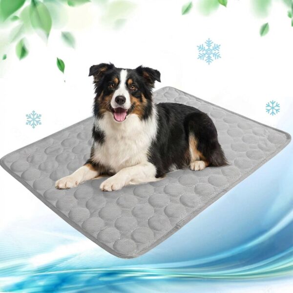 OFFASST Kühlmatte 100x70cm – Selbstkühlende Hundematte mit Eisseide für Hunde & Katzen