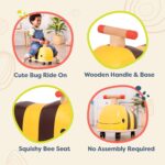 B. toys Boom Buggy – Holz-Rutscherfahrzeug Biene mit 360° Rädern für Kleinkinder ab 18 Monaten – Bild 5