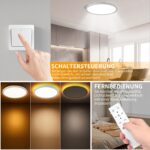 Birnetek® LED-Deckenlampe 24W rund – Dimmbar 3000K–6500K mit Nachtlicht & Fernbedienung – Bild 6