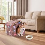 Nobleza Hundehütte 53x50x43cm – Winterfeste Hundehöhle mit abnehmbarer Matratze für Hunde & Katzen – Bild 8