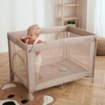 Lionelo Amelie Reisebett mit Matratze – Faltbares Babybett ab Geburt bis 15 kg – Bild 2