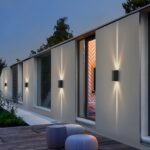WYQSX LED-Außenwandleuchte 2er-Set 6W – Warmweisses Up & Down Licht für Fassade – Bild 2
