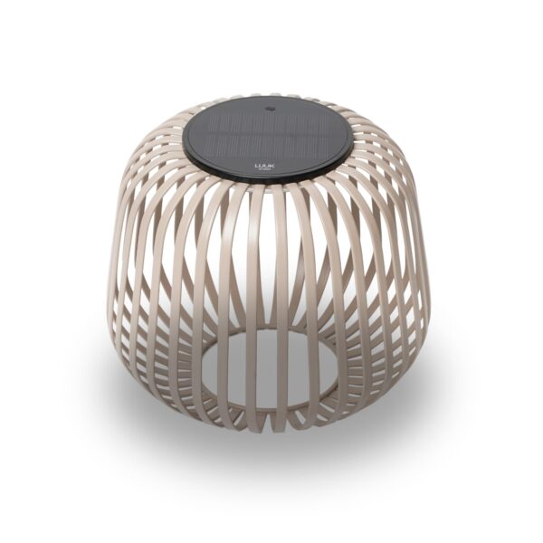 LUUK Studio Solarlampe S Nomad Braun – Dimmbare Solar-Designleuchte mit USB-C & Windlicht-Funktion