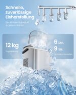 SONGMICS Eiswürfelmaschine XZB001E1EU – 12 kg/24h mit Selbstreinigung & 2 Würfelgrössen – Bild 3