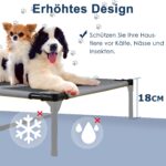 UISEBRT Erhöhtes Hundebett L (92x76x92 cm) mit Baldachin – Outdoor-Hundesofa wasserdicht – Bild 6