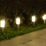 Heinstian 4er Set Solarleuchten Edelstahl – Warmweiss LED Gartenbeleuchtung IP45 wasserdicht – Bild 3