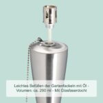 Relaxdays Gartenfackeln 3er Set – Edelstahl Ölfackeln mit variabler Höhe & Zubehör – Bild 6