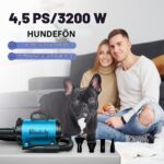 Blanlody Hundefön 3200W mit stufenloser Geschwindigkeitsregelung – Leiser Hundepflege-Trockner – Bild 6