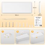 Uwithm LED Deckenlampe 58x22 cm – 3000 Lumen, IP44, 3 Farbtemperaturen für alle Räume – Bild 7