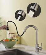 Baollansa Küchenarmatur ausziehbar mit 360° Drehung – 3-Funktions-Brause Edelstahl – Bild 2