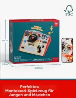 TOP BRIGHT Montessori Busy Board Feuerwehrwagen mit LED – Motorikspielzeug für Kinder ab 3 Jahren – Bild 2