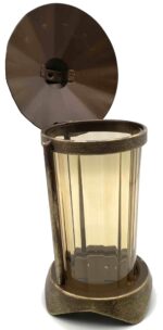 Anosta Grablaterne Bronze 21 cm mit LED-Kerze – Wetterfeste Grableuchte aus Metall – Bild 3