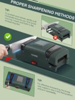 FOHERE Elektrischer Messerschärfer 5 in 1 – Diamant-Schleifmittel & Magnetische Spänesammlung – Bild 4