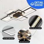 ASJK LED Deckenleuchte 80cm 60W – Dimmbar mit Fernbedienung für modernes Wohnzimmer – Bild 6
