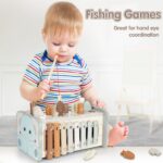 DINORUN 4-in-1 Montessori Holzspielzeug ab 1 Jahr – Motorikspielzeug mit Xylophon – Bild 5